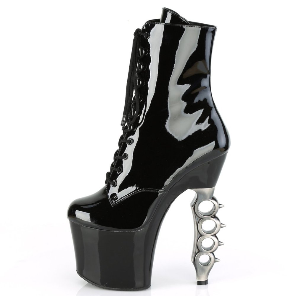 Platform Lace Up High Heel Ankle Boots